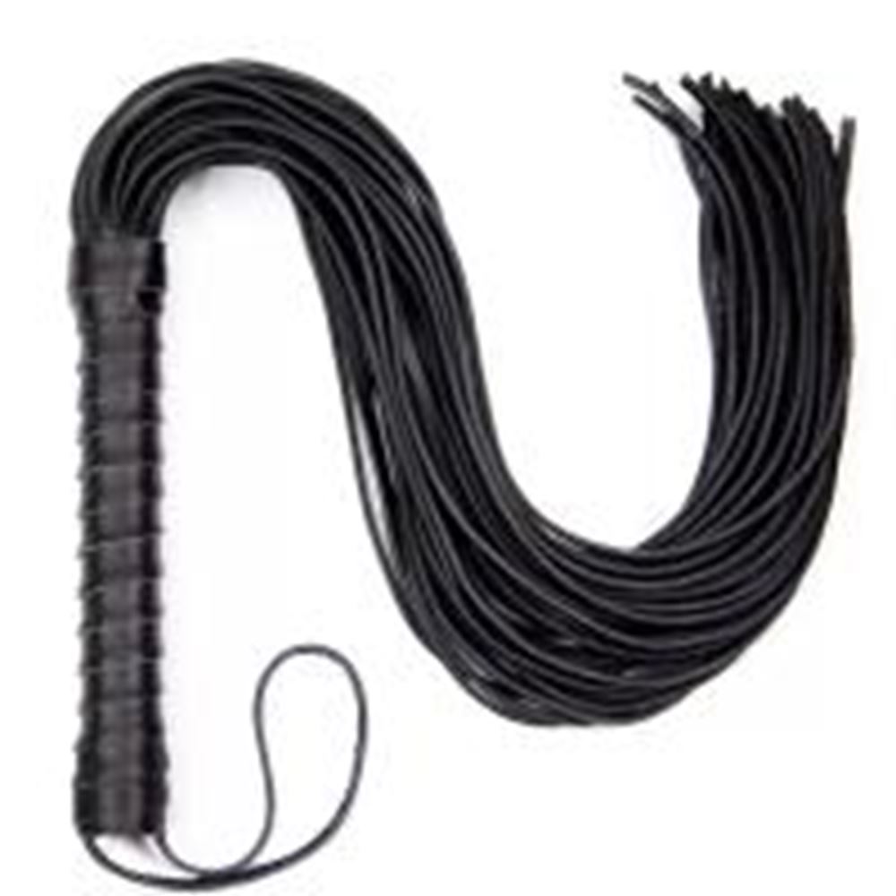 BDR-Krb-01 Siyah Deri Kırbaç 50 Cm.