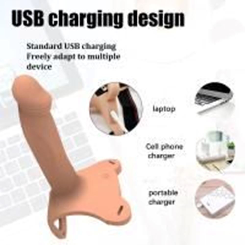 BDR-D3006 Kablosuz Kumandalı Şarjlı Ultra Yumuşak Dokulu İçi Boş Belden Bağlamalı Realistik Vibratör