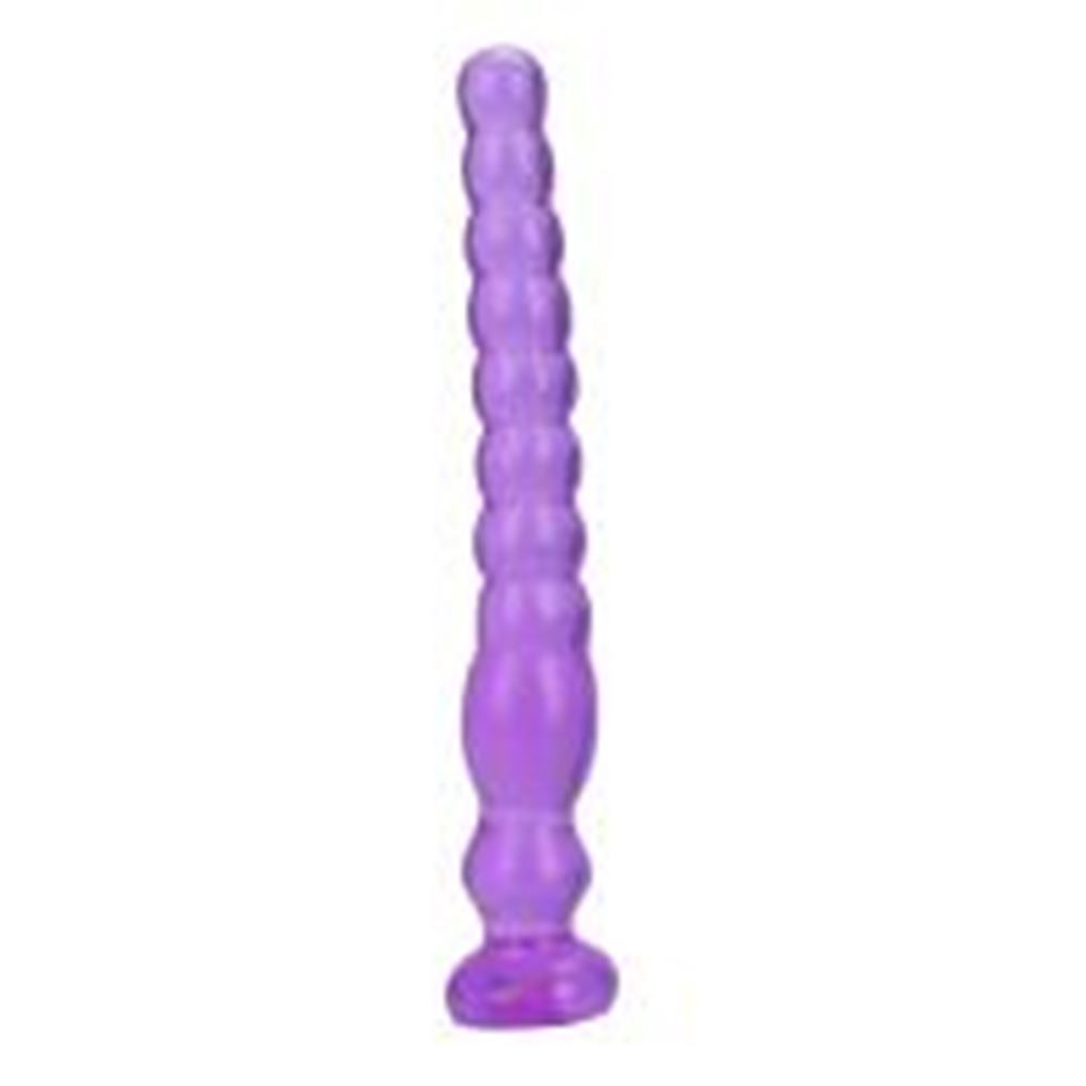 BDR-L0220-3 Ultra Realistik Dokulu Boğumlu Anal Butt Plug 27 CM - Mor