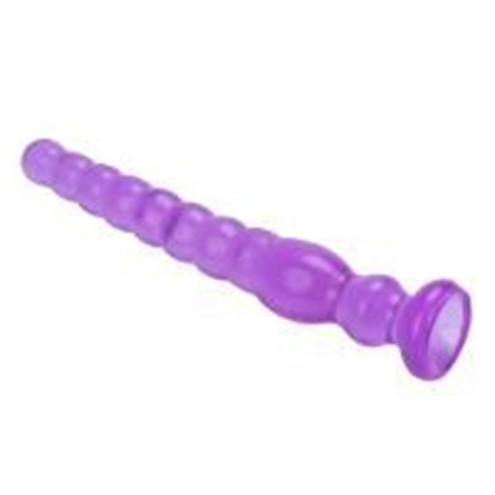 BDR-L0220-3 Ultra Realistik Dokulu Boğumlu Anal Butt Plug 27 CM - Mor