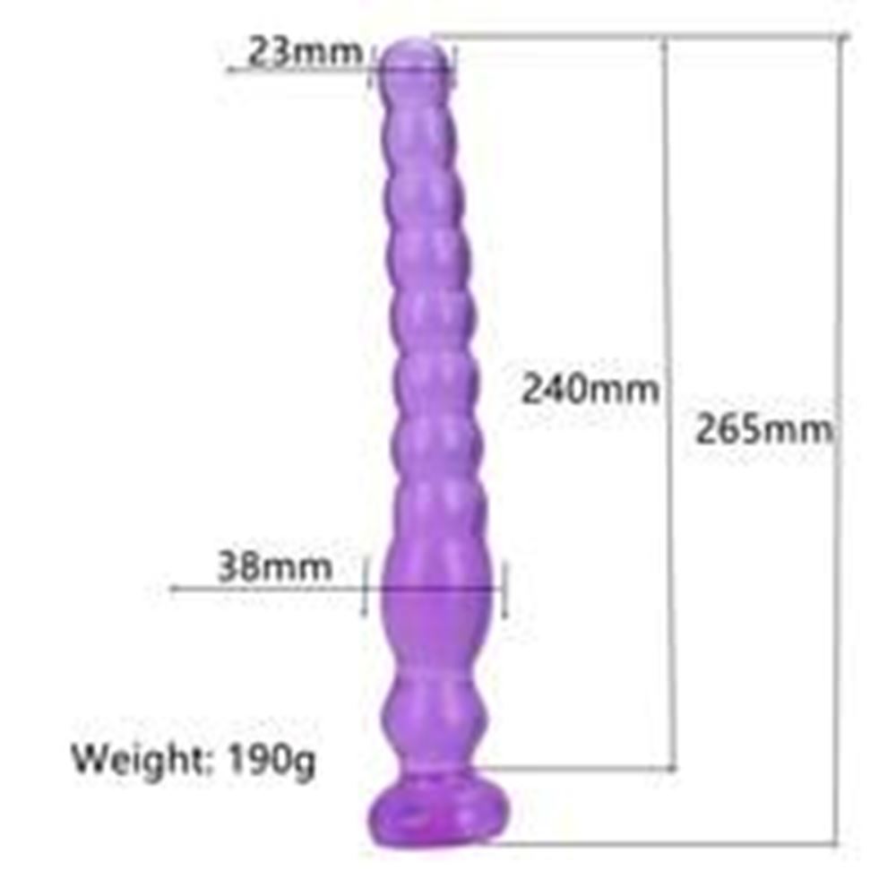 BDR-L0220-3 Ultra Realistik Dokulu Boğumlu Anal Butt Plug 27 CM - Mor