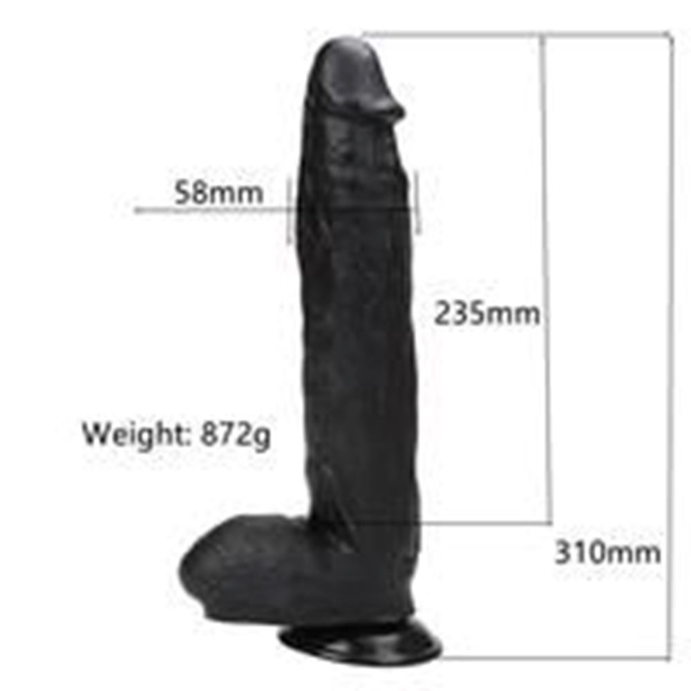 BDR-L0273-2 Et Dokusunda Büyük Boy Realistik Zenci Penis 31 CM