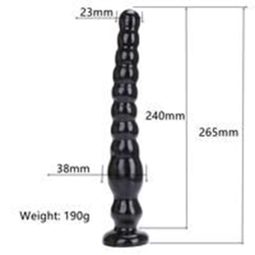 BDR-L0220-2 Ultra Realistik Dokulu Boğumlu Anal Butt Plug 27 CM(Siyah)
