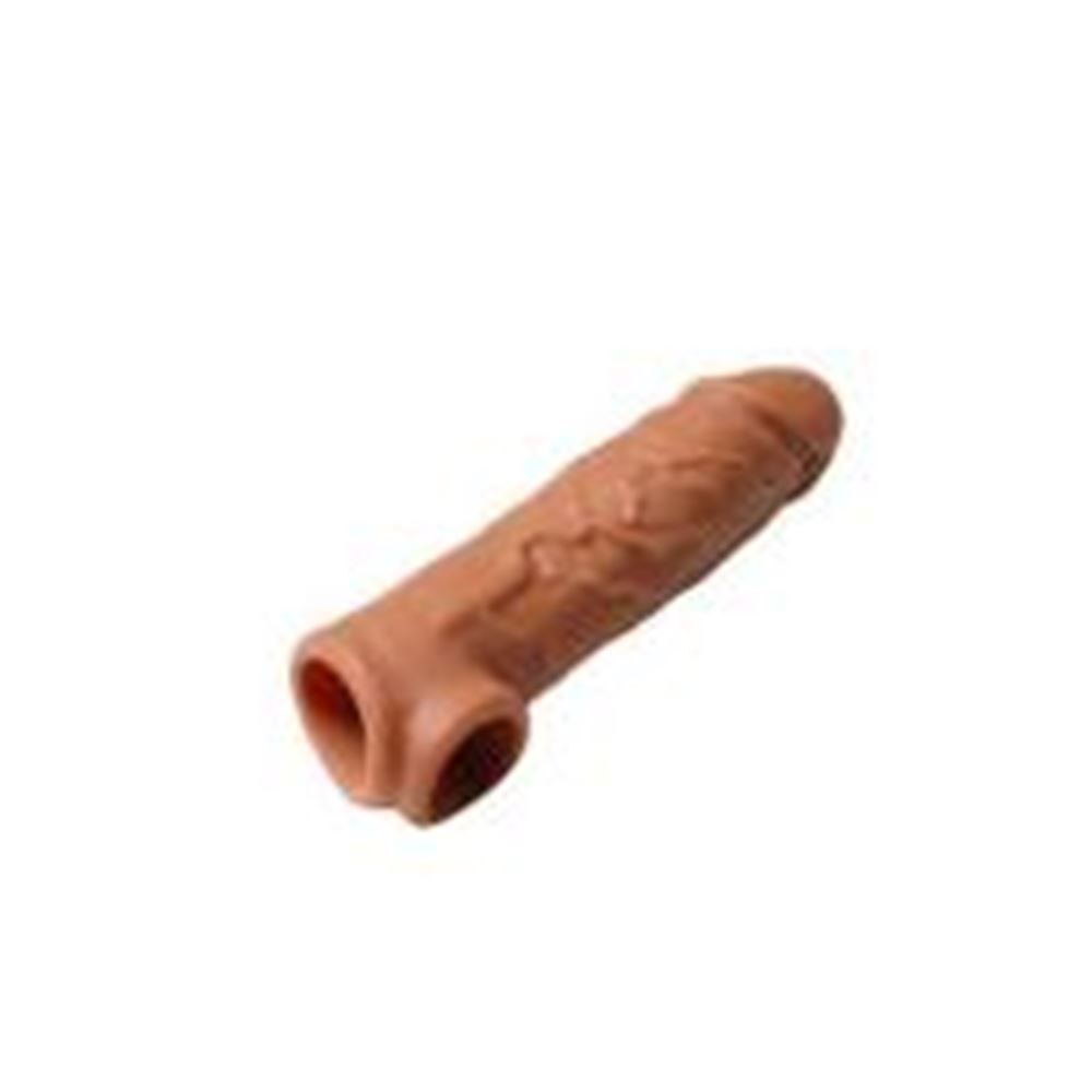 BDR-C-7360 Testis Girişli Realistik Penis Kılıfı ***