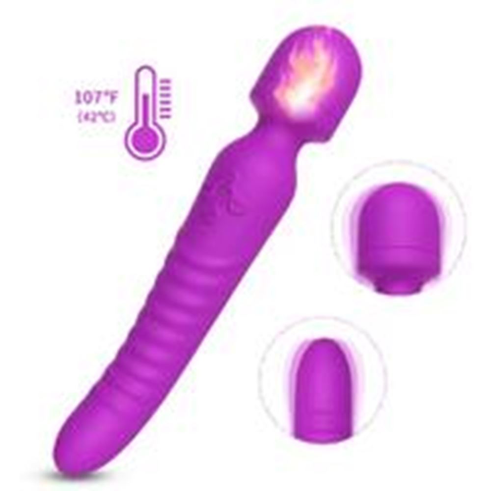 BDR-uv02-M  Isıtmalı Çift Titreşim Motorlu Klitoris ve G Nokta Wand Orgazm Vibratör