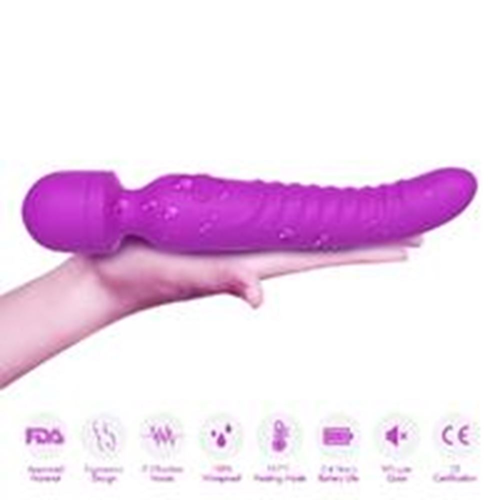 BDR-uv02-M  Isıtmalı Çift Titreşim Motorlu Klitoris ve G Nokta Wand Orgazm Vibratör