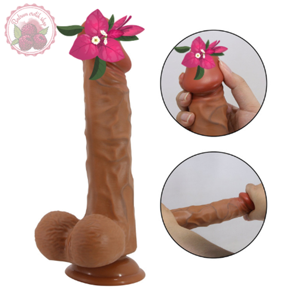 Realistik Dildo BURAQ, 9,4", Super soft TPR, Waterproof