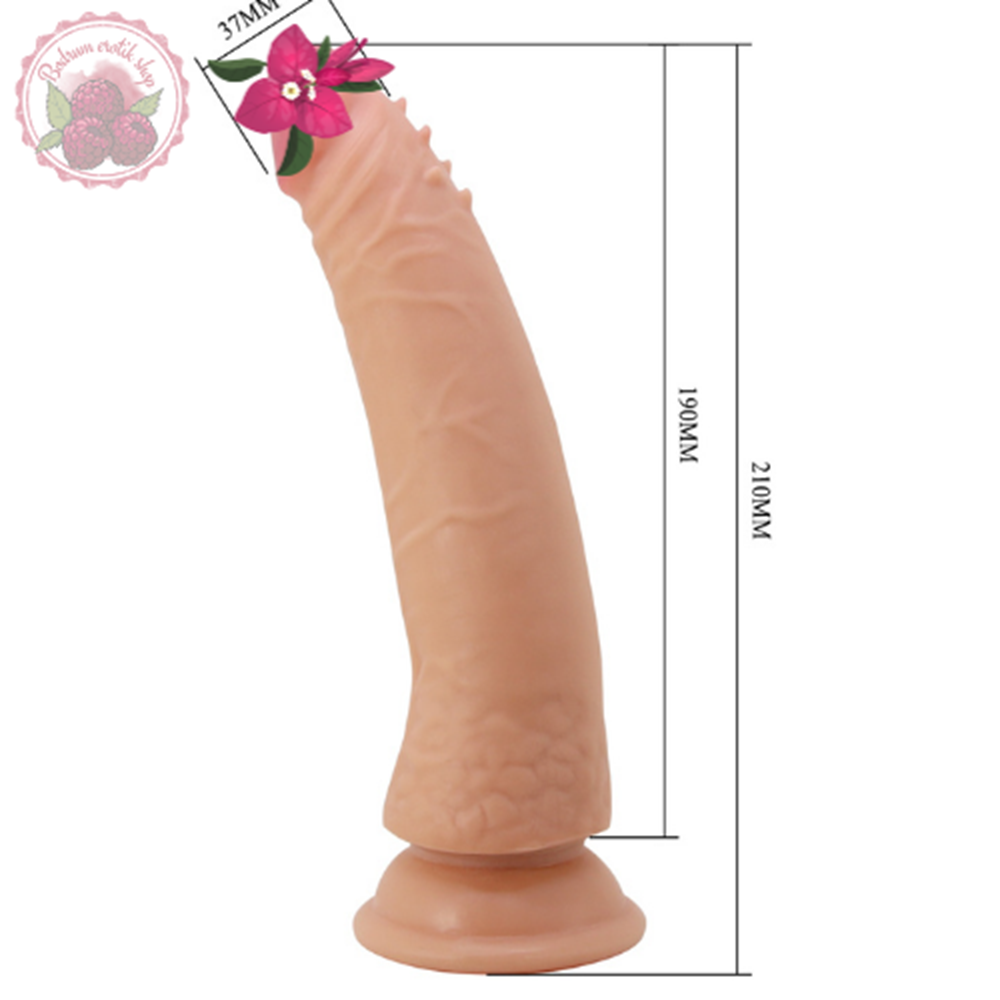 Realistik Dildo(Bükülebilir) 8.3"(210mm) TPR  Malzeme