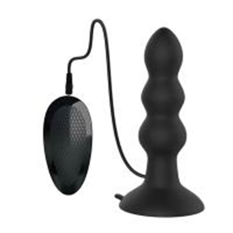 BDR-D1011 zaktan Kumandalı Güçlü Titreşimli Boğumlu Vantuzlu Silikon Anal Plug Vibratör859