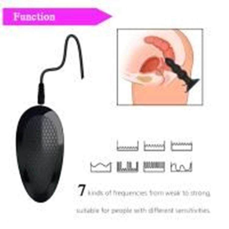 BDR-D1011 zaktan Kumandalı Güçlü Titreşimli Boğumlu Vantuzlu Silikon Anal Plug Vibratör859