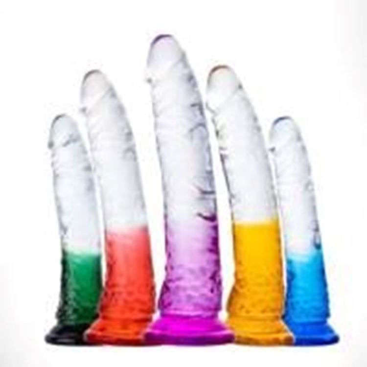 BDR-Y4016-5 Yumuşak Dokulu Testissiz Realistik Jel Penis Y