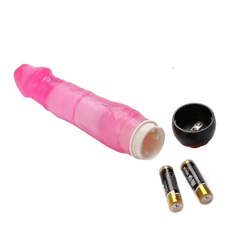 BDR-L155 Titreşimli Jel Dokulu Klasik Vibratör Penis 21 CM