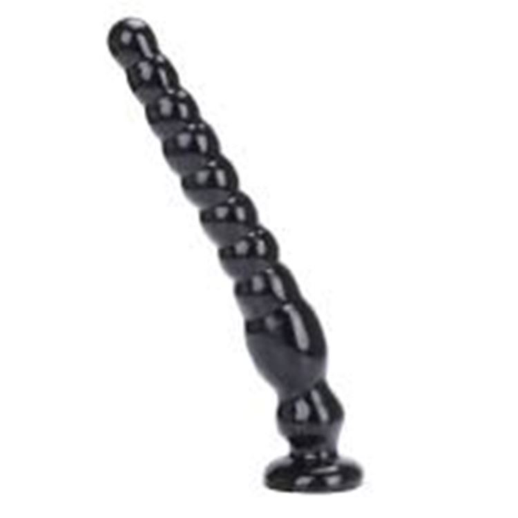 BDR-L0220-2 Ultra Realistik Dokulu Boğumlu Anal Butt Plug 27 CM(Siyah)