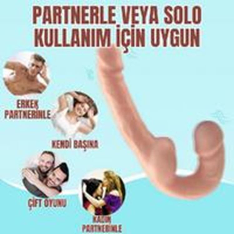 BDR-S2027 Bambi Realistik Dokuda Çift Taraflı Dildo Strapless Çift Uçlu Gerçekçi Yapay Penis