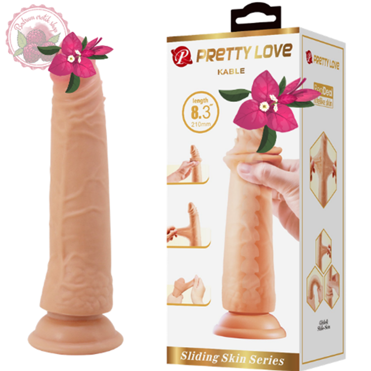 Realistik Dildo(Bükülebilir) 8.3"(210mm) TPR  Malzeme