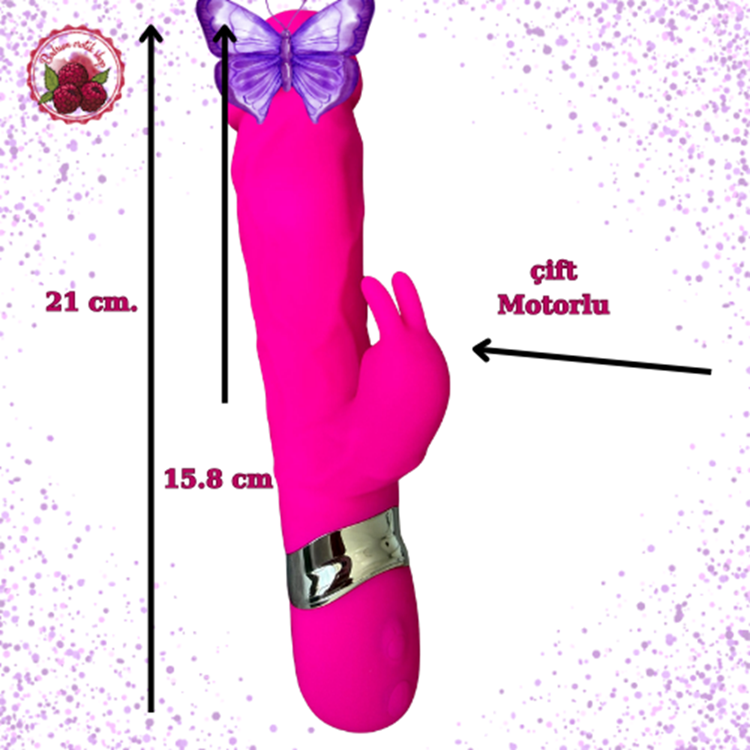 Tavşan Vibratör Şarzlı Çift Uyarım Sunan Ergonomik Tasarım