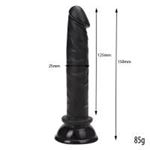 BDR-L0251 Testissiz Realistik Zenci Anal Penis 15 CM
