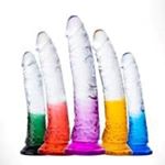 BDR-Y4016-5 Yumuşak Dokulu Testissiz Realistik Jel Penis Y