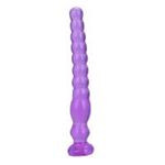 BDR-L0220-3 Ultra Realistik Dokulu Boğumlu Anal Butt Plug 27 CM - Mor