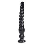 BDR-L0220-2 Ultra Realistik Dokulu Boğumlu Anal Butt Plug 27 CM(Siyah)