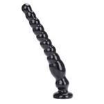 BDR-L0220-2 Ultra Realistik Dokulu Boğumlu Anal Butt Plug 27 CM(Siyah)