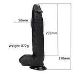 BDR-L0273-2 Et Dokusunda Büyük Boy Realistik Zenci Penis 31 CM