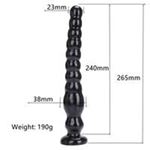 BDR-L0220-2 Ultra Realistik Dokulu Boğumlu Anal Butt Plug 27 CM(Siyah)