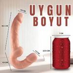 BDR-S2027 Bambi Realistik Dokuda Çift Taraflı Dildo Strapless Çift Uçlu Gerçekçi Yapay Penis