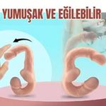 BDR-S2027 Bambi Realistik Dokuda Çift Taraflı Dildo Strapless Çift Uçlu Gerçekçi Yapay Penis